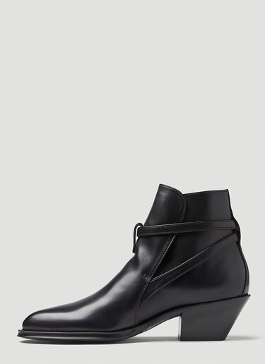 Saint Laurent 래치드 45 가죽 앵클부츠 블랙 sla0245165