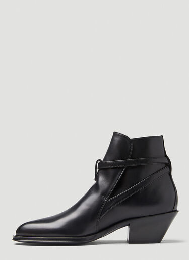 Saint Laurent Ratched 45 Leather Ankle Boots Black sla0245165