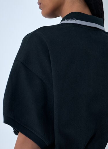 Alexander Wang Cropped Polo Shirt Black awg0263022