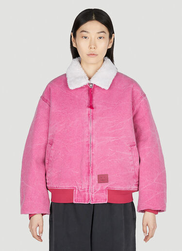 Acne Studios Denim Bomber Jacket Pink acn0251028