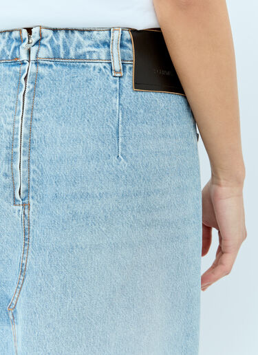 Sportmax Backwards Denim Skirt Blue spx0256004