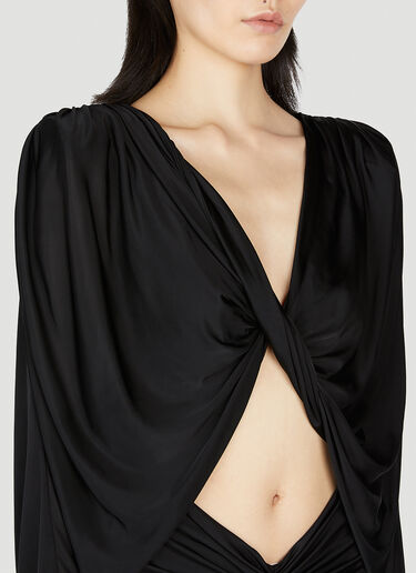 Saint Laurent 缩褶上衣 黑色 sla0252023