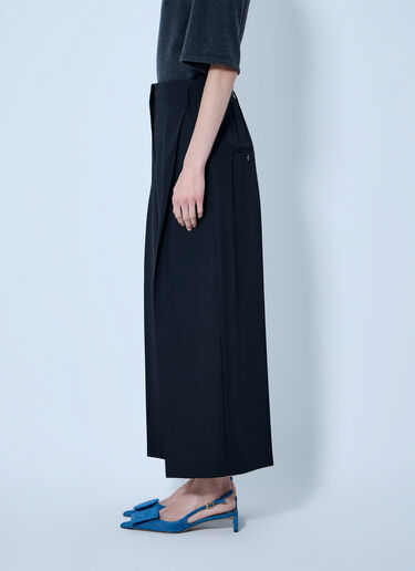 Jacquemus Le Pantalon Miami Wool Wide-Leg Pants  Black jac0266010
