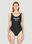 More Joy Logo Print Swimsuit Black mjy0349015