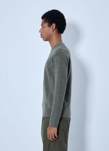 LN-CC® - Moncler Grenoble: Wool Crew Neck Sweater - Grey Moncler Grenoble Wool Crew Neck Sweater Grey mog0165020