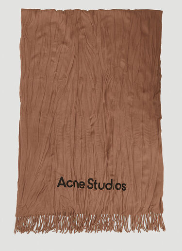 Acne Studios Canada Crinkled Scarf Brown acn0343017