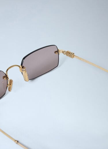 Rectangular Rimless Sunglasses Miu Miu Rectangular Rimless Sunglasses Gold lmu0262008