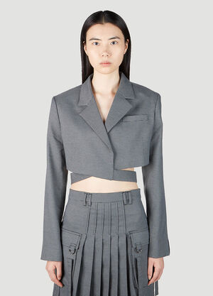 Rokh Cropped Blazer Grey rok0251008