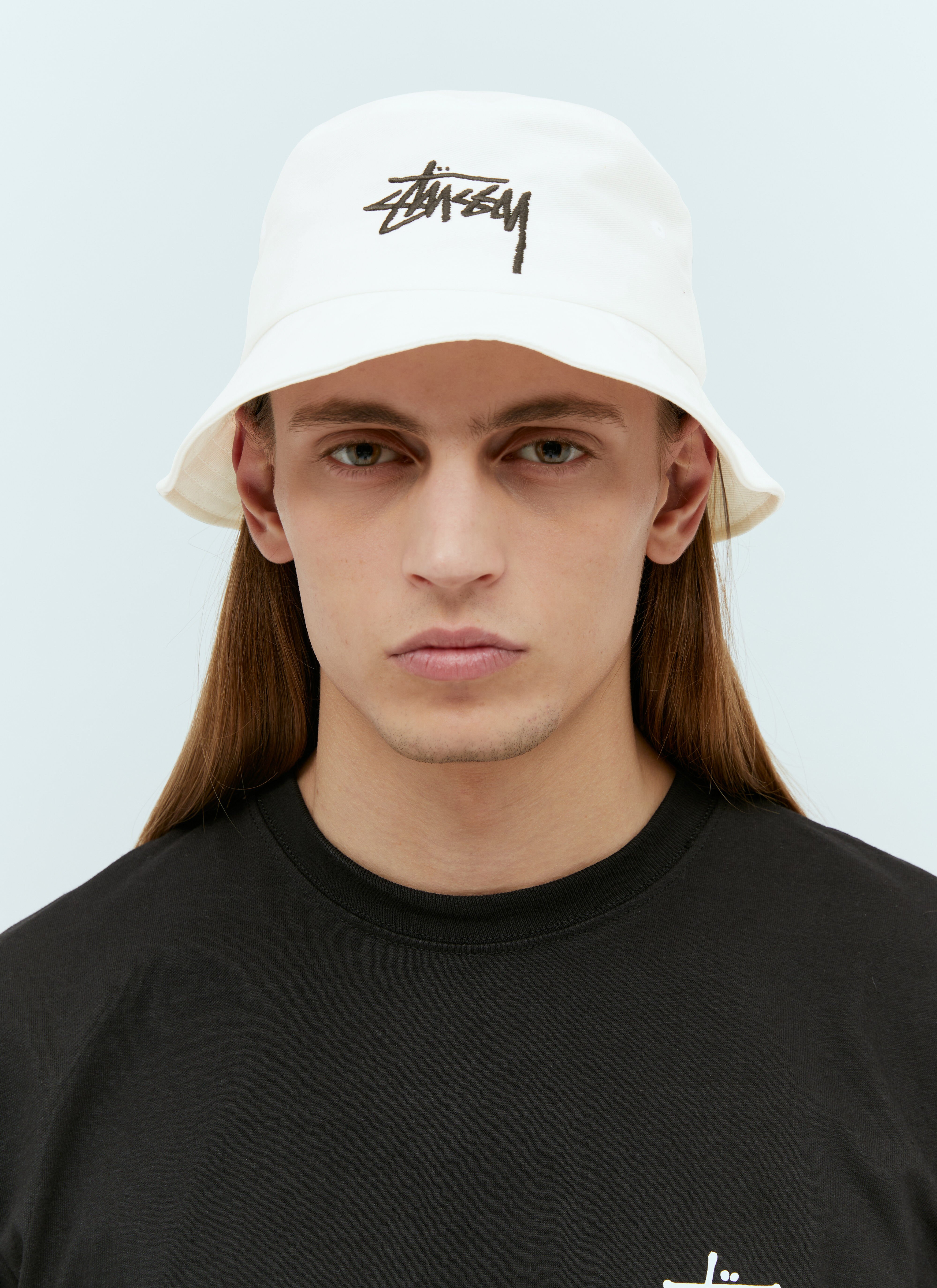 Stussy bucket hat white hotsell