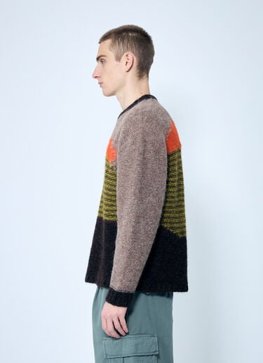 Boxy Knit Sweater Brain Dead Boxy Knit Sweater Brown bra0158010