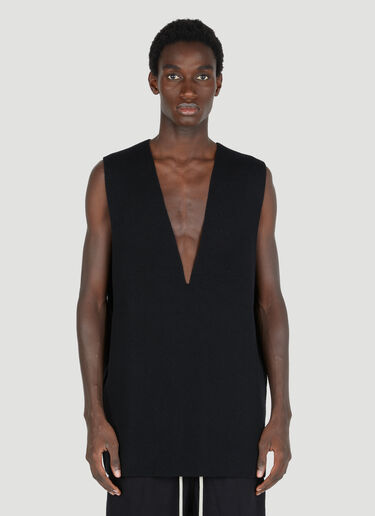 Rick Owens Cashmere Knit Vest Black ric0154001