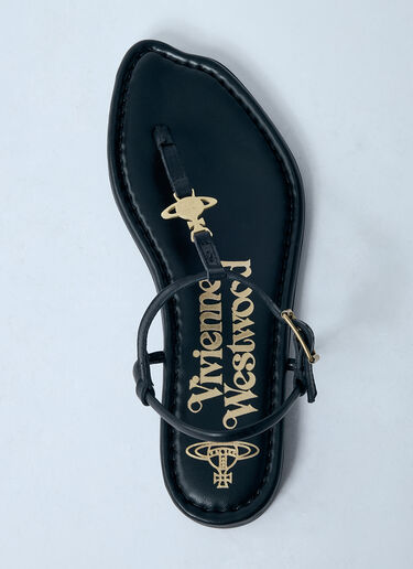 Vivienne Westwood Orb Thong Sandal Black vvw0260014