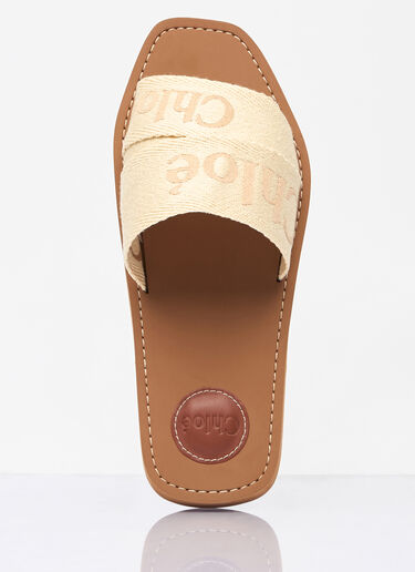 Chloé Woody Slides Beige chl0258019