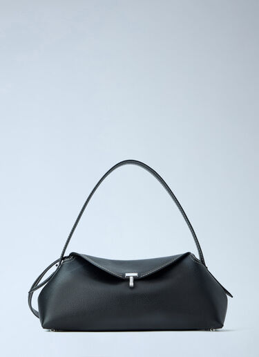 LN-CC® - Toteme: T-Lock Grained-Leather Shoulder Bag - Black Toteme T-Lock Grained-Leather Shoulder Bag Black tot0265082