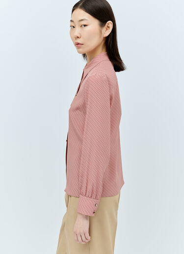 Micro G Print Silk Shirt Gucci Micro G Print Silk Shirt Pink guc0255055