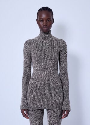 Sportmax Bouquet Wool Sweater Brown spx0266006