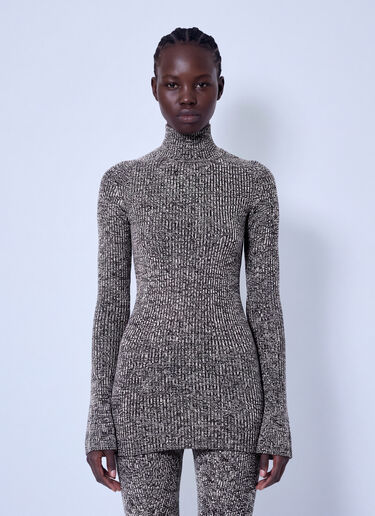 LN-CC® - Sportmax: Bouquet Wool Sweater - Brown Sportmax Bouquet Wool Sweater Brown spx0266006
