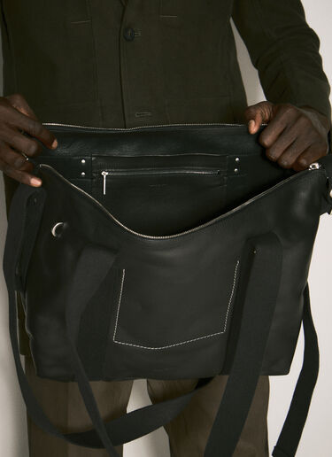 皮革拉杆托特包  Rick Owens 皮革拉杆托特包  黑 ric0157036