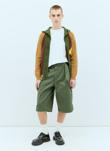 Kenzo Army Cargo Shorts Green knz0156007