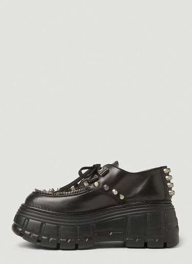 Miu Miu Lace-Up Platform Creeper Shoes Black miu0247008
