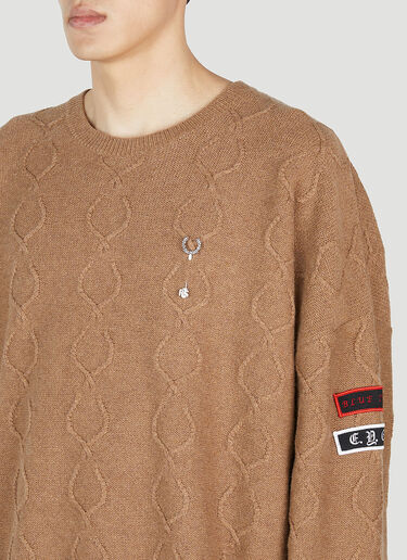 Raf Simons x Fred Perry Patched Oversized Sweater Camel rsf0152004
