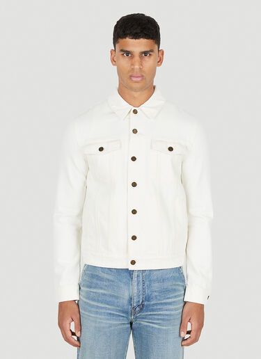 Saint Laurent Classic Denim Jacket White sla0149094