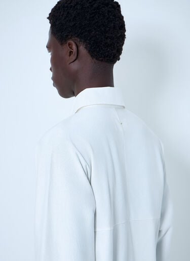 Panelled Long Sleeve Polo Shirt Margaret Howell Panelled Long Sleeve Polo Shirt White mhl0164006