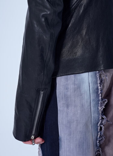 Rick Owens Leather Release Jacket Black ric0165049
