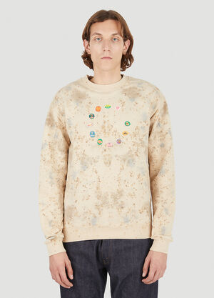 Souvenir x Viron Natural Dye Crewneck Sweatshirt Beige svn0146004