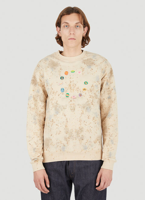 Souvenir x Viron Natural Dye Crewneck Sweatshirt Beige svn0146004
