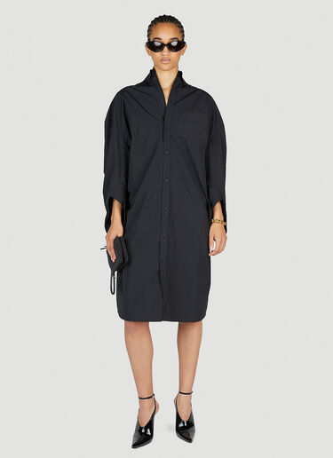 Balenciaga Swing Shirt Dress Black bal0253016