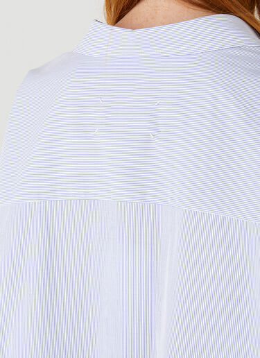 Maison Margiela Oversized Pinstriped Shirt Blue mla0246005
