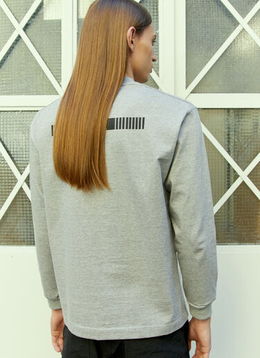 NOMA t.d. Long Sleeve Logo Print T-Shirt Grey nma0154012
