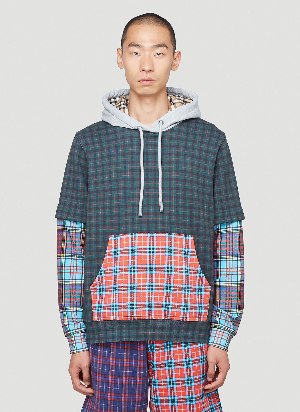 Vans patchwork checkered hoodie discount