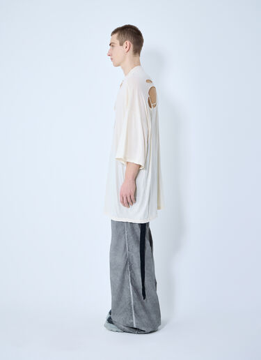 Rick Owens DRKSHDW ディストレスト トミー T Tシャツ  ベージュ drk0160015