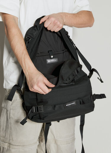 Balenciaga Army 中号多用途双肩包  黑色 bal0155048