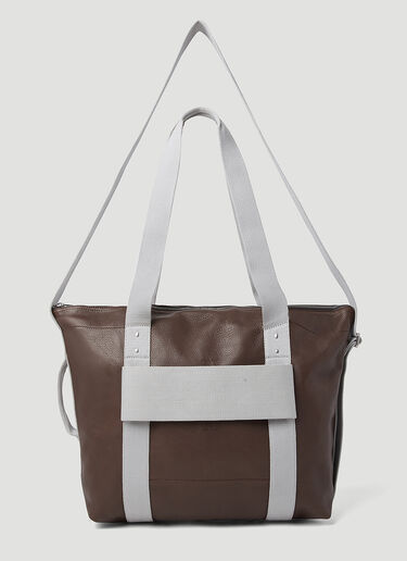 Rick Owens Trolley Leather Tote Bag Brown ric0353001