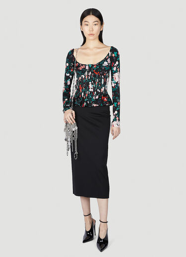 Black Rose Sculpted Top Rabanne Black Rose Sculpted Top Black pac0252003