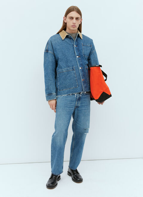 A.P.C. x JWA Logo Trims Tote Bag Blue apc0154016