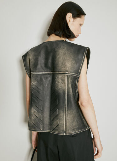 Eytys Harper Emboss Vintage Leather Vest Grey eyt0354006