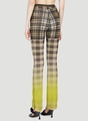 Ottolinger Mesh Plaid Pants Yellow ott0253015