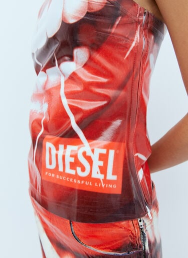Diesel T-フィニシ コーティング タンクトップ レッド dsl0254025