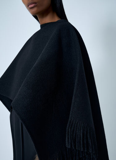 TOTEME Fringe Poncho Black tot0262030
