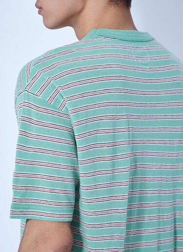 LN-CC® - Visvim: Jumbo Border Tee - Green Visvim Jumbo Border Tee Green vis0166007