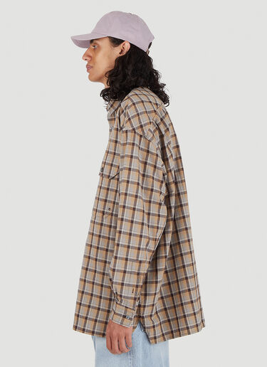 Acne Studios Check Oversized Shirt  Brown acn0146015