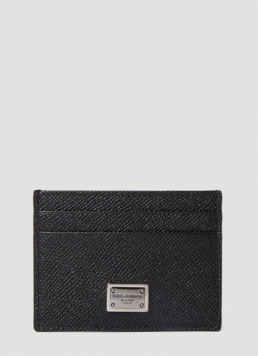Dolce & Gabbana St Dauphine 徽标铭牌卡夹 黑色 dol0151014