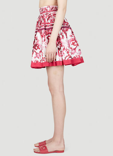 Dolce & Gabbana Majolica Print Skirt Pink dol0253001