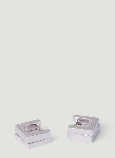 Tom Wood Step Huggies Earrings Silver tmw0351017