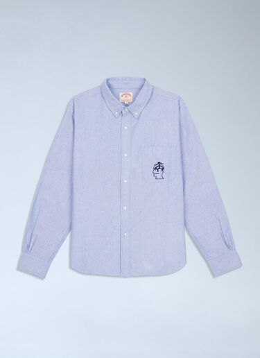 Brain Dead x Brooks Brothers California Oxford Button Up Shirt Blue brb0364002