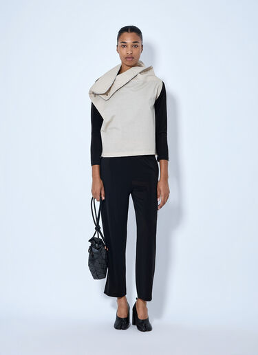 LN-CC® - Issey Miyake: Asymmetric Zip Detail Top - Beige Issey Miyake Asymmetric Zip Detail Top Beige ism0264011